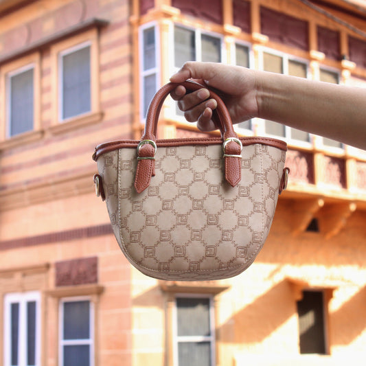 Colorblock Bucket Sling (Desert Brown)