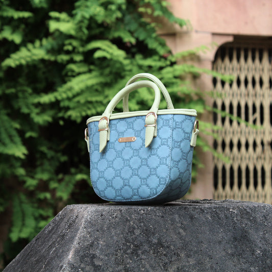 Colorblock Bucket Sling (Ocean Blue)