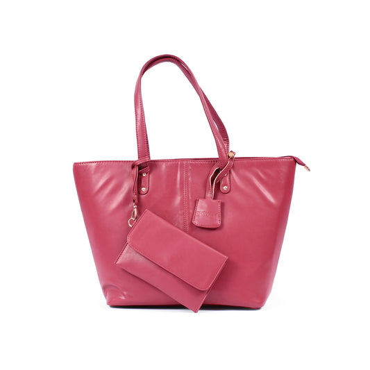 The Working Girl Tote (Burgundy Red)