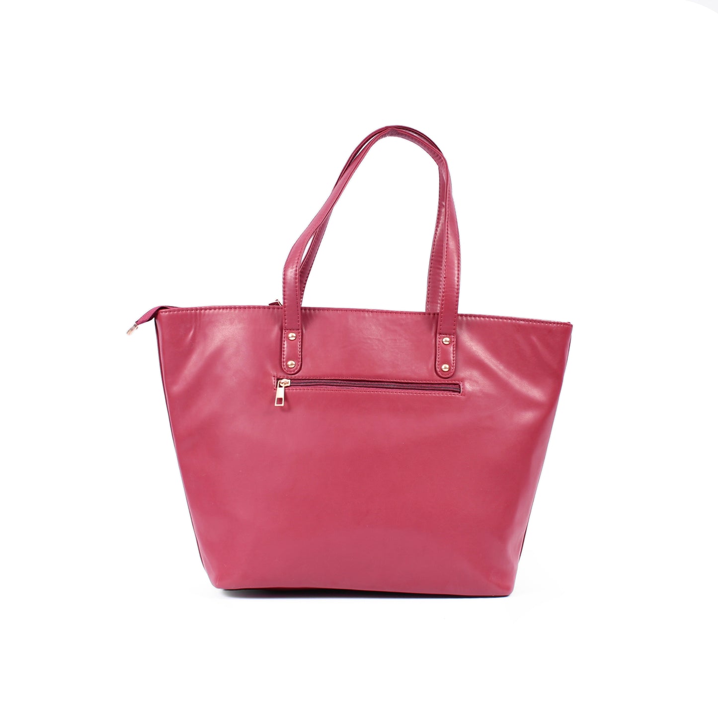 The Working Girl Tote (Burgundy Red)