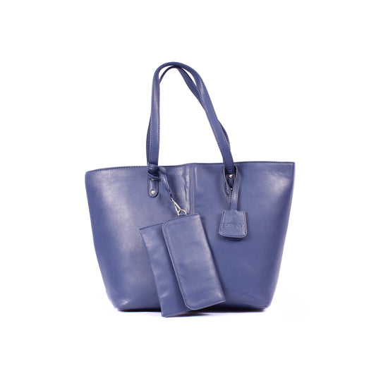 The Working Girl Tote (Denim Blue)