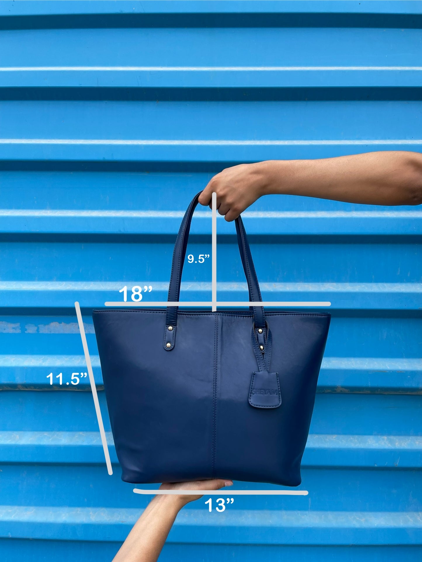 The Working Girl Tote (Denim Blue)