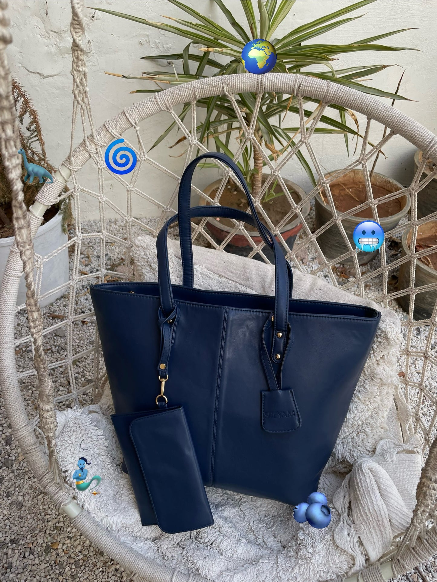 The Working Girl Tote (Denim Blue)