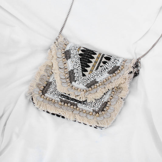 Banjara Bag (Off White-Black)